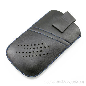 Leather Case for Apple's iPhone 4 and Mobile Phones, with Retractable Pull-tab and Magnetic Button